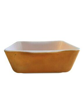 Vintage Pyrex Orange Square Casserole Dish